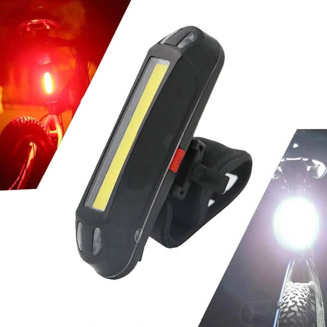2-in-1 500LM Bicycle USB Rechargeable LED Bike Light Taillight Ultralight Warning Night